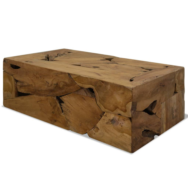 Union Rustic Alvordton Solid Wood Block Coffee Table Wayfair.co.uk